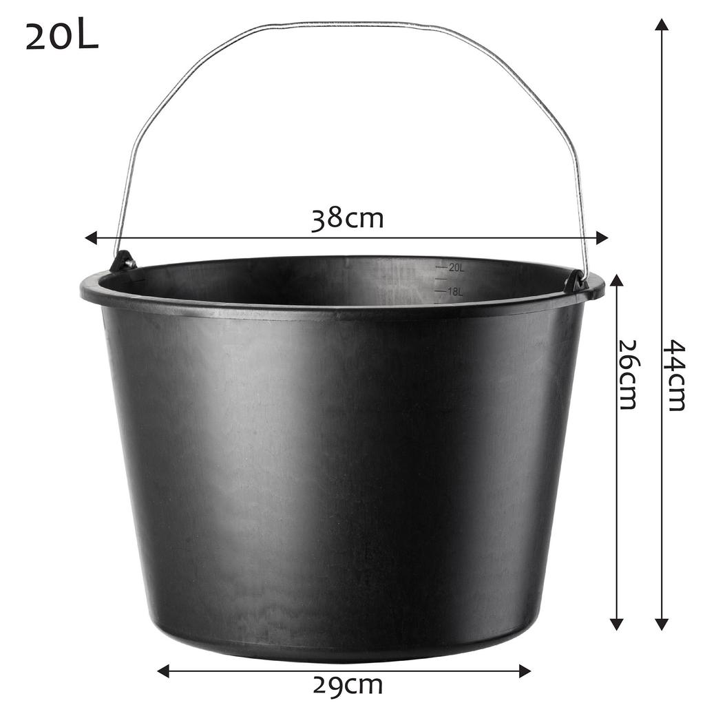 KADAX Ведро Строительное Хозяйственное Пластиковое 20л 1шт