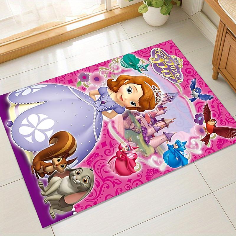 Princess Sofia'S Kingdom Carpet For Playroom Bedroom Living Room Sofa Home Decorkids Game Area Rug Nonslip Floor Mat