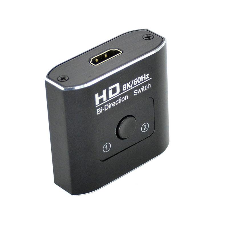 8K 60Hz HDMI Switch 2 Ports 2 In 1 Out Video Splitter for Laptop PC Xbox PS3/4/5 TV Box to Monitor TV Projector Adapter