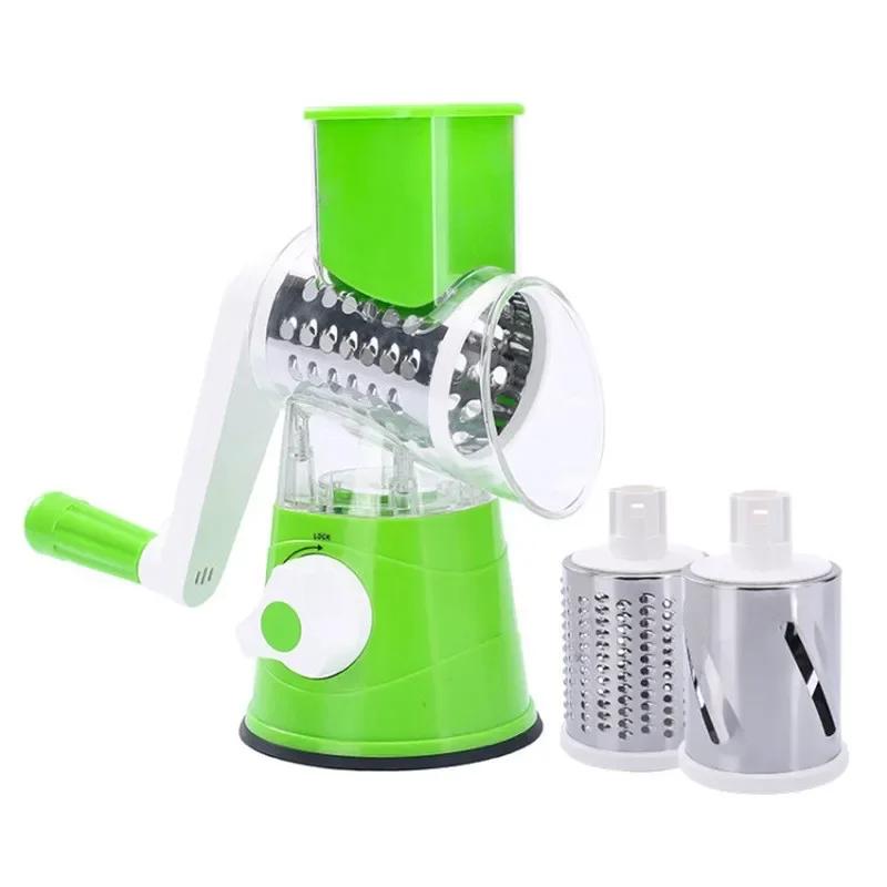 Slicing Grater Manual Rotary Food Processor Stainless Steel Grater Multifunctional Blender Potato Slice Chopper Kitchen Gadgets