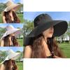 Шляпа с круглой тульей и широкими полями для женщин, защита от солнца, защита шеи, летняя мода