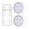Smart Wireless Remote Control Dimmable Night Light Decorative Kitchen Closet Staircase Lighting 3 Colors 8 LED Puck Light