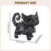 Gothic Cat Fiqurine Collectible Decor Resin Black Kitten Ornament Statue for Table Shelves Office