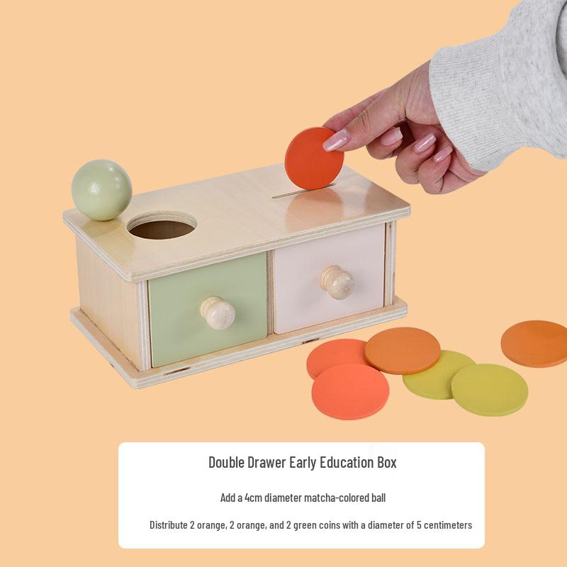 Монтессори деревянный ящик для ящиков раннее образование текстильный барабан мяч давление и головоломки игрушки для детского сада