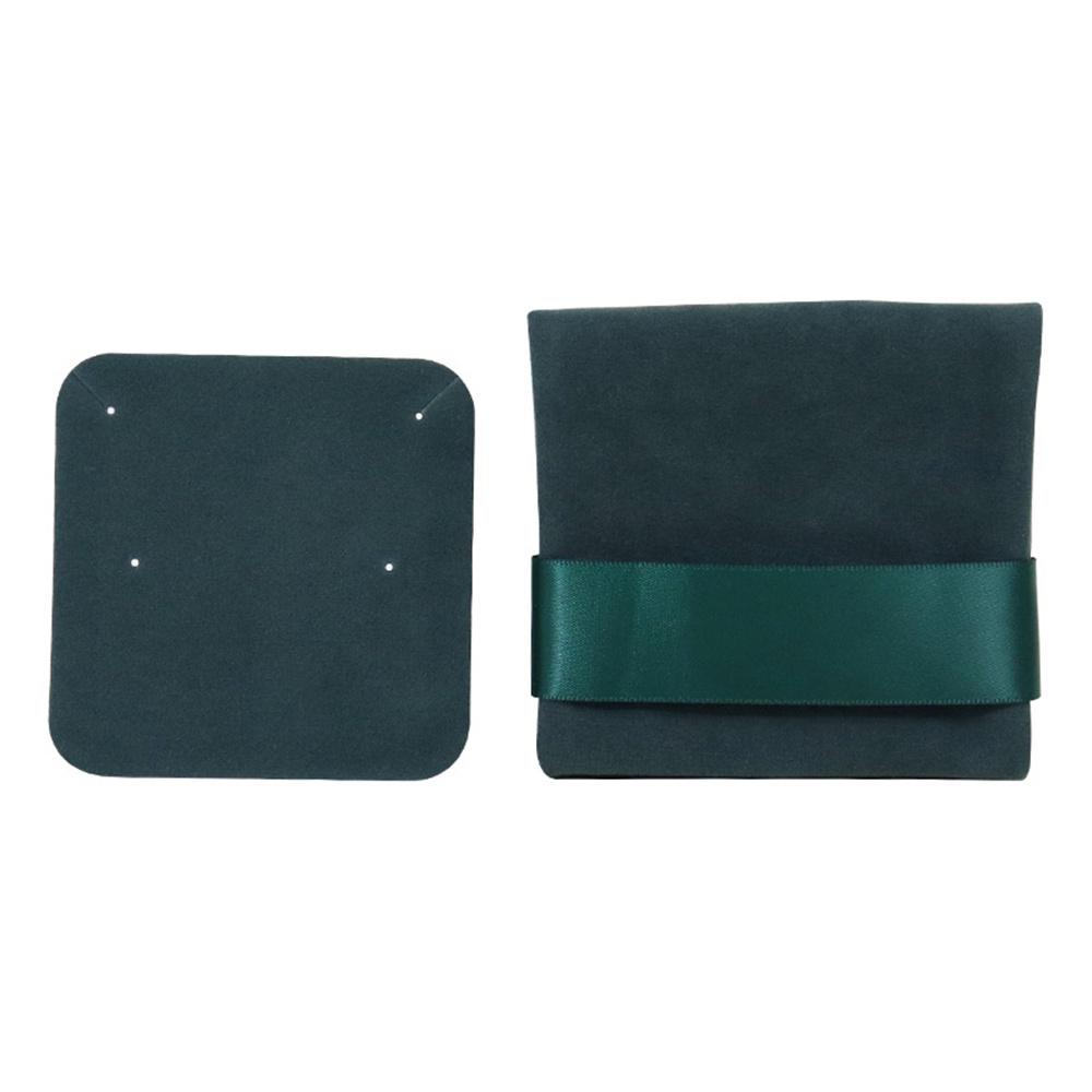Double-sided Velvet Jewelry Bag Flip Earring Necklace Square Storage Socket Gift Packaging Bag Jewelry Packaging Display Pouches