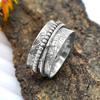 Meditation Spinner Band Ring 925 Sterling Silver Handmade Jewelry Statement Ring For Christmas Gift