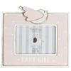 [Q3425] - Pink 'Baby Girl' Wooden Photo Frame (bird) - 19x16 Cm - Photo 13x9 Cm