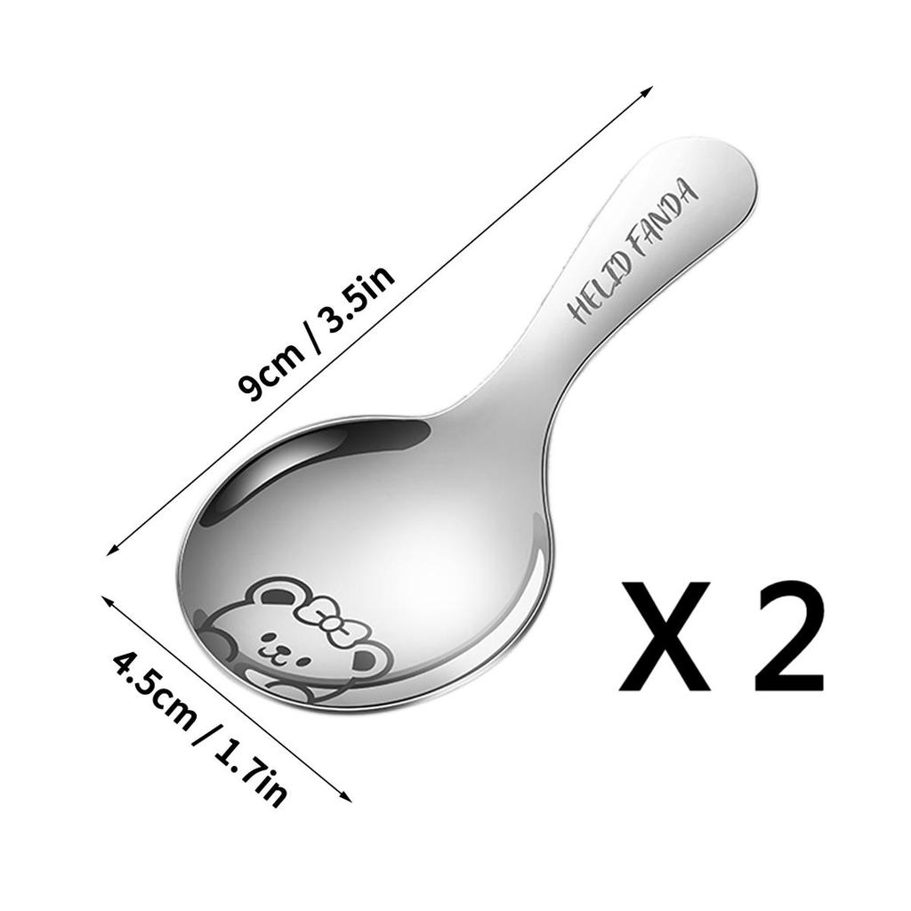 Милая ложка для соли из нержавеющей стали 304, детская десертная ложка с короткой ручкой, ложка для мороженого, кухонный мини-совок для приправ