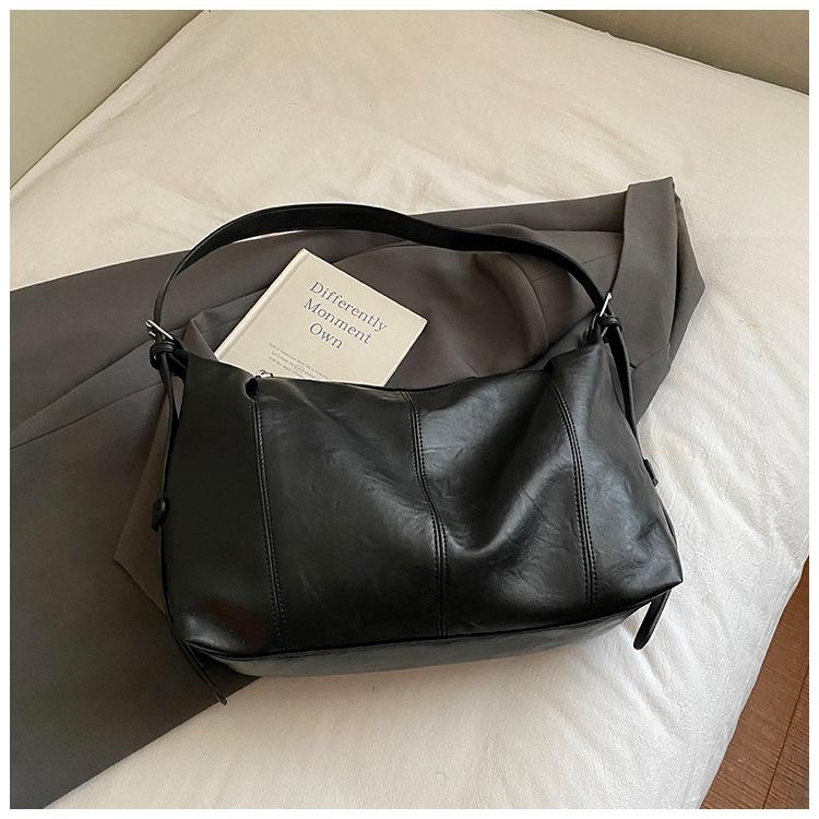 Ретро повседневная большая сумка женская 2025 новая корейская версия большая вместимость модная сумка-тоут зарубежный стиль на плечо сумка-мессенджер тренд