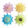 Assorted Colors Coffee Purple Red Black or Clear Crystal Elegant Flower Brooch Corsage