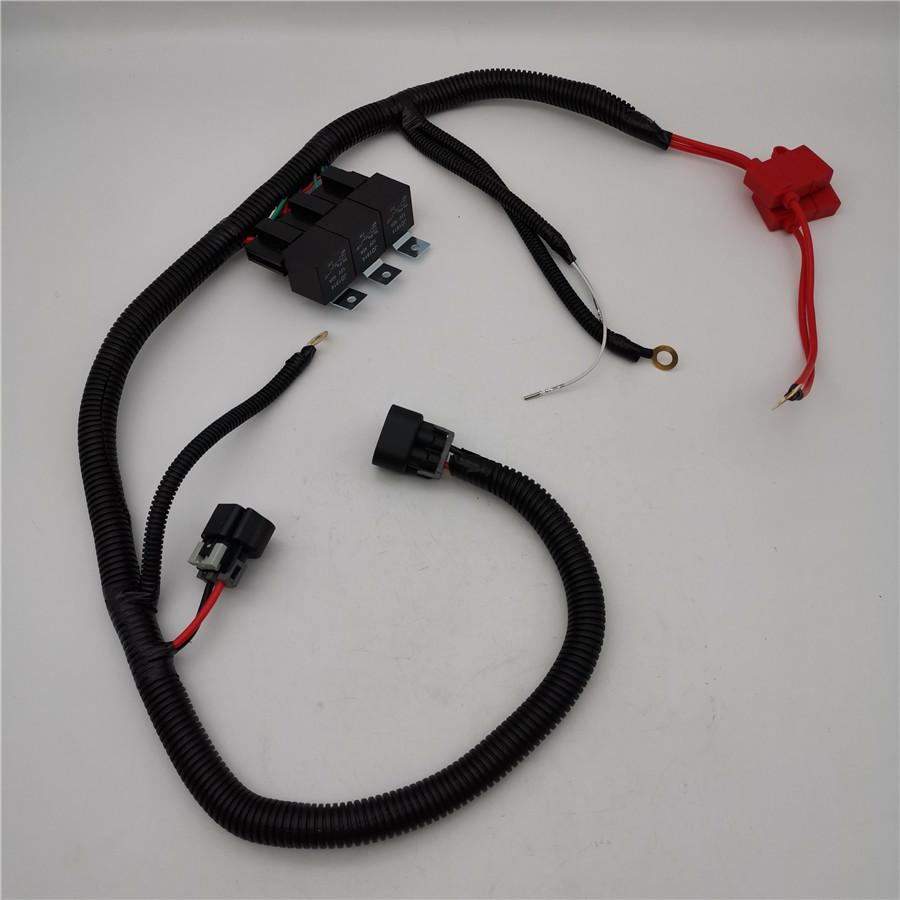 Dual Electric Fan Upgrade Wiring Harness For 1999-2006 GM Truck ECU 7L5533A226T