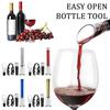4 шт./набор Открывалка для бутылок 4-в-1 Насос для воздуха Открыватель под давлением Нож для фольги Надувной дозатор Вакуумная пробка Вино