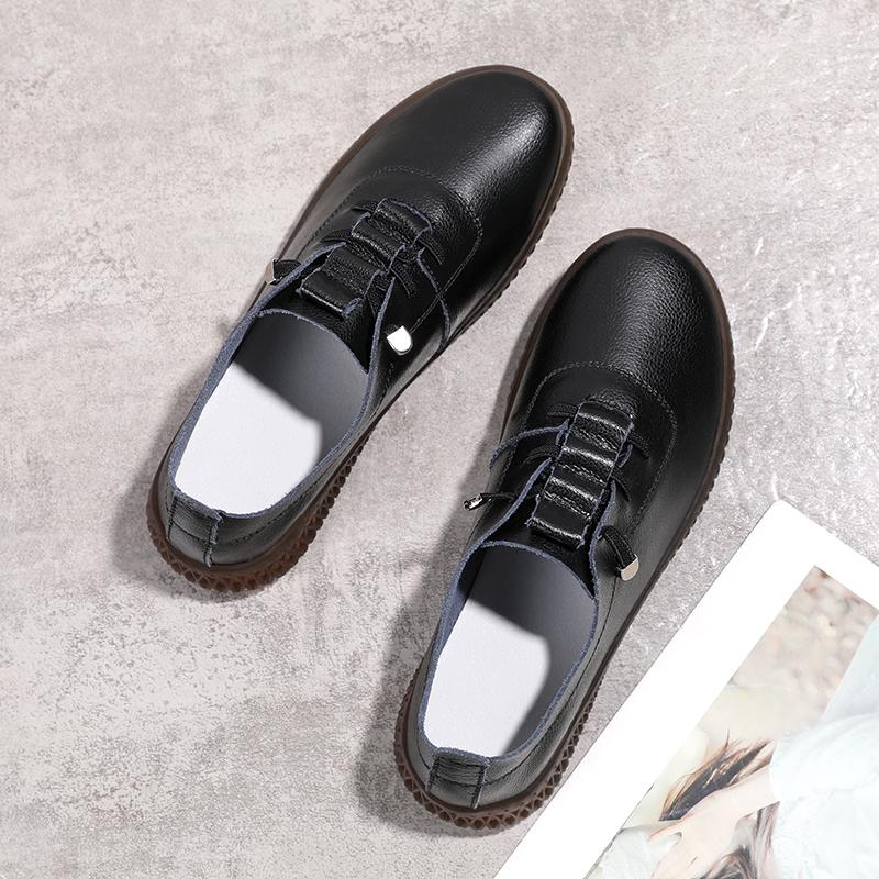 Женская обувь Мода Женские лоферы Тренд Кожаная обувь Белая Zapatos De Mujer Удобная женская обувь Слипоны Обувь