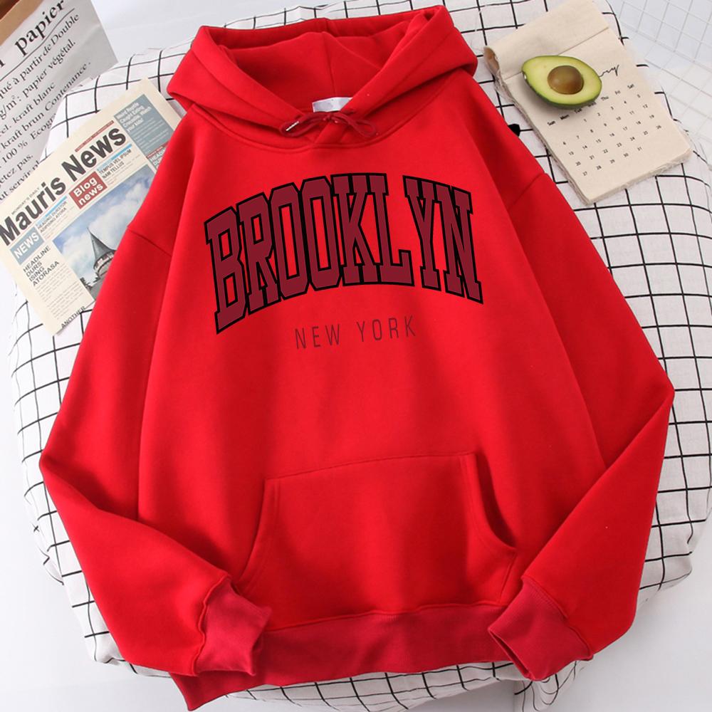 Brooklyn New York Print Man Hoodie Fashion Clothes Comfortable Simplicity Streetwear Oversized Graphics Hoodies For Men