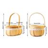Lace Tassel Flower Arrangement Basket Wood Storage Baskets Creative Braid Flower Baskets  Event