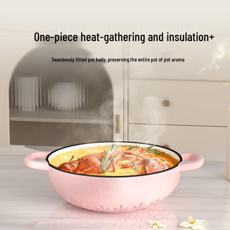 Набор эмалированной посуды Wenlunshan серии «Подсолнух» с антипригарным покрытием