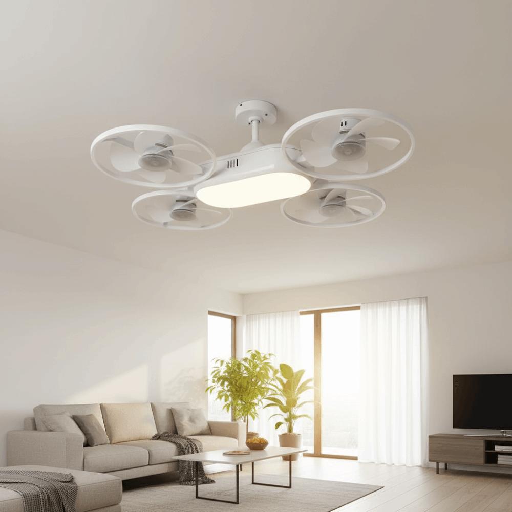 Dimmable 2-in-1 Ceiling Fan Light 3-Color Temp LED Ceiling Fan Light Dimmable Fan Light For Home
