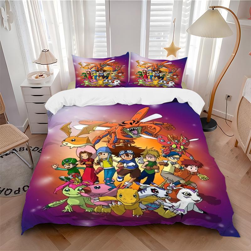 Pokemon Adventure Print 3Pcs Bedding Setduvet Cover With 2 Bedropillowcase Home Birthday Gift