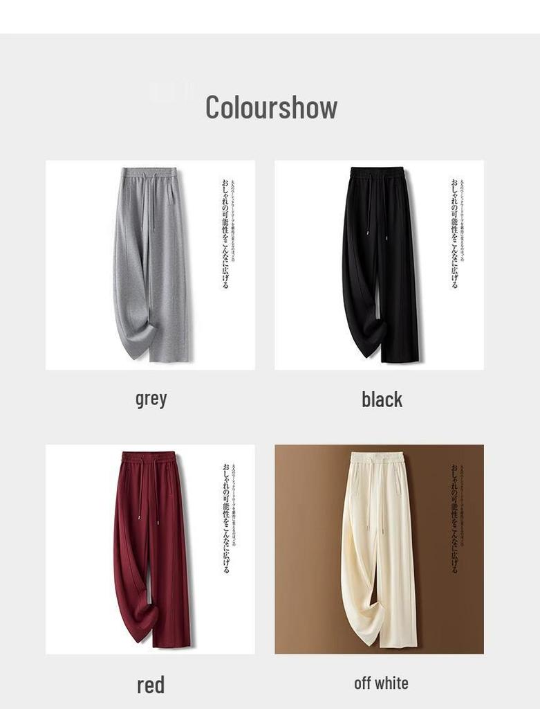 Элегантные серые брюки с высокой посадкой и широкими штанинами для женщин - Коллекция Осень 2025, Свободный крой, Повседневный дизайн с прямыми штанинами длиной до пола