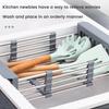 Drain Rack Adjustable Retractable Dish Drying Basket Space Saving Kitchen Sink Organizer