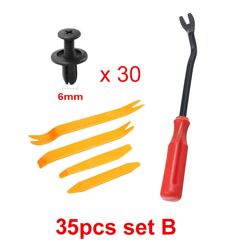 Комплект зажимов для автомобильного крепежа, комплект зажимов для заклепок на крыльях, 6 мм/8 мм, автомобильный кузов, бампер, панель отделки дверей, фиксатор, пластиковый штифт, ремонт заклепок