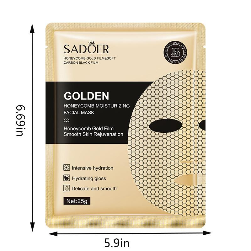 Роскошная золотая сотовая увлажняющая маска для лица, антивозрастной уход за кожей для женщин