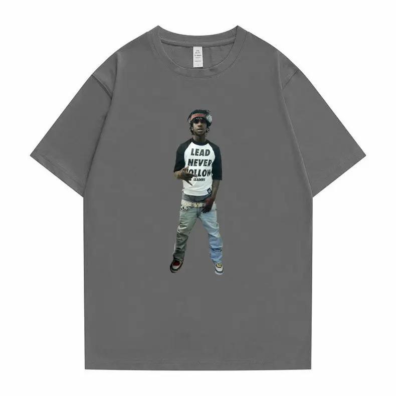 Rapper Chief Keef Lead Never Follow Leaders Print Tshirt Men Hip Hop Funny Meme T Shirt Oversized Tees Male High Quality T-shirt