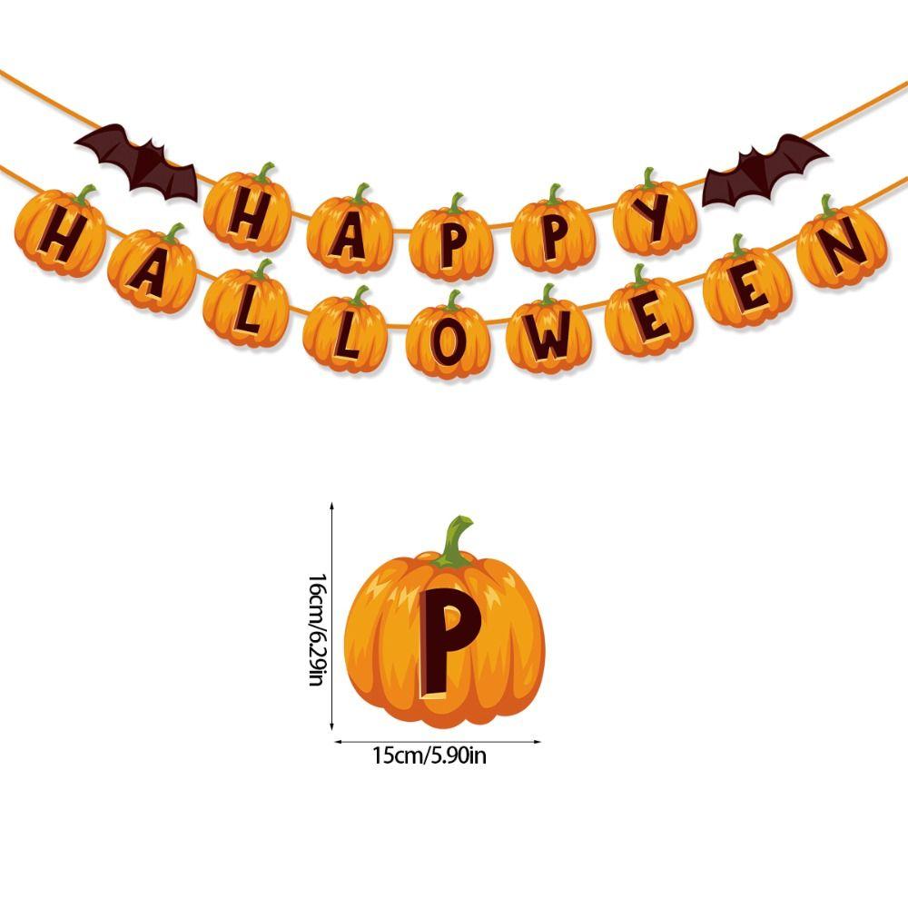 Bat Halloween Birthday Flags Ghost Ghost Decor Flag Creative Witch Pumpkin Pull Flags  Scene Layout