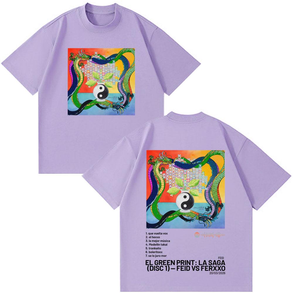 Rapper Feid Ferxxo Tour 2026 Album Print Tshirt Men Women Fashion Tshirts Summer Cotton Casual Loose High Quality Tshirts Tops