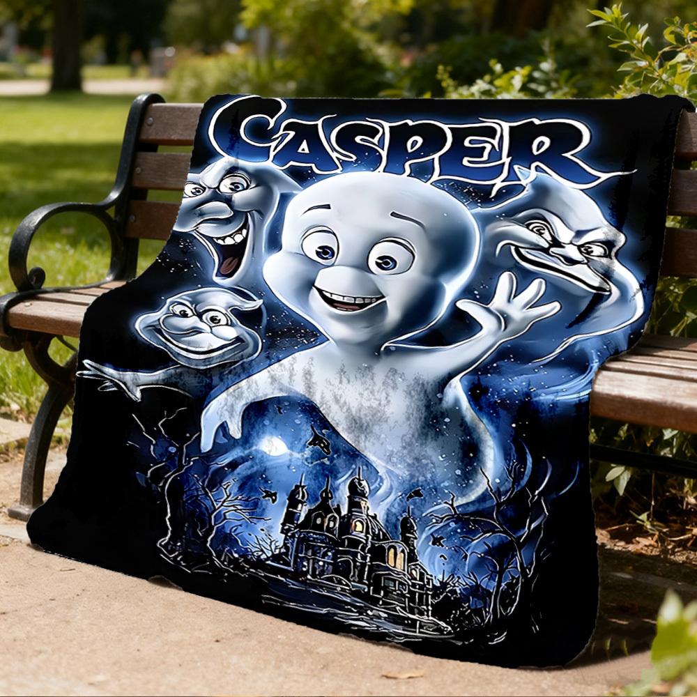 1 шт. Фланелевое одеяло Casper Ghost для улицы, легкое, теплое, уютное, для путешествий, кемпинга, офиса, из мягкой полиэфирной ткани