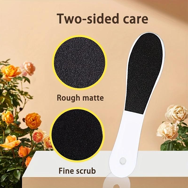 Double-Sided Disposable Foot File and Pumice Stone Pedicure Set, Plastic Foot Rub Callus Remover, Unscented Exfoliating Foot Scr