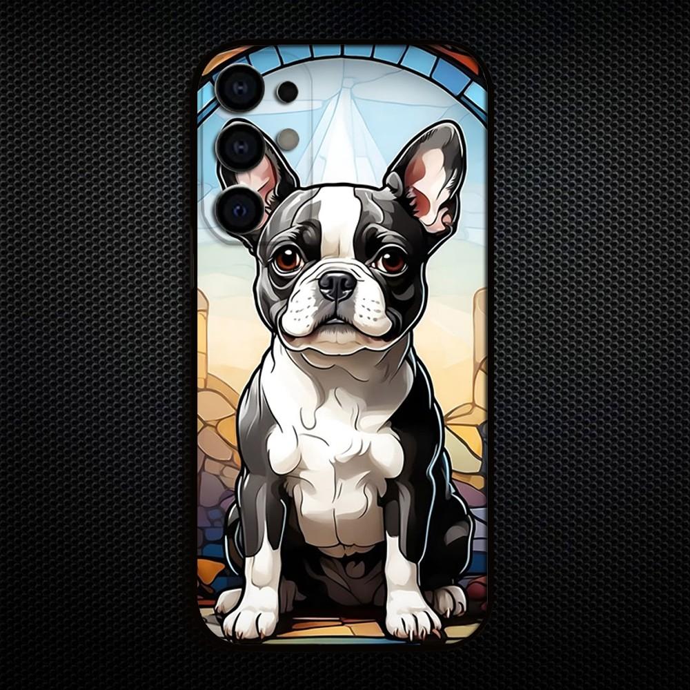 Cartoon French Bulldog Phone Case For Samsung S25/S24/S23/S22/S21/S20/Plus,Fe,Lite/Others Black Cover