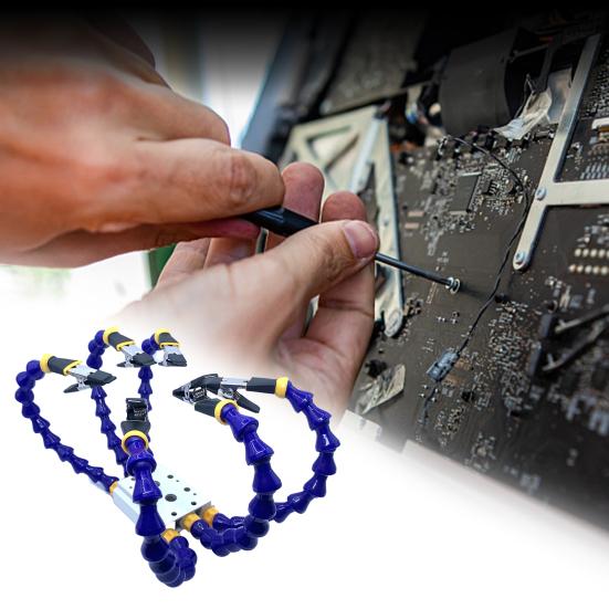 Третьи ручные скамейки, держатель паяльника с гибким рычагом, вращение на 360 градусов, многофункциональные руки помощи, инструмент для ремонта сварки печатной платы