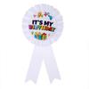 Birthday Badge Adorable Creative Delicate Pattern Tinplate It's My Birthday Brooch Pin Home Supply