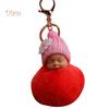 VANA Shop Cute Sleeping Baby Fluffy Pompom Plush Doll Hanging Pendant Key Ring Keychain