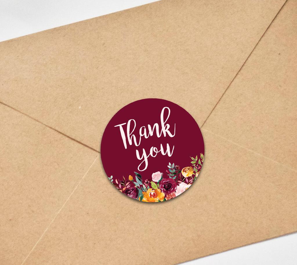 Darling Souvenir ботаническая цветочная рамка 1,6 дюйма фуксия розовая круглая нестандартная благодарность наклейки-45