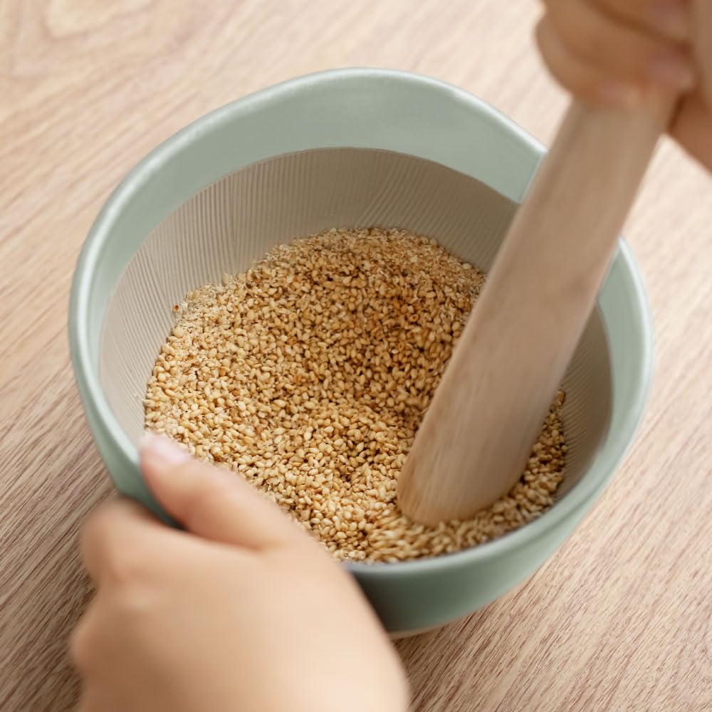 Iwami Ware Mortar Large Celadon Haretoke X Motosige Diameter X Height 8cm Made In Japan Deep Type Microwave Dishwasher Safe Motoju Seiko &NE 14.5cm