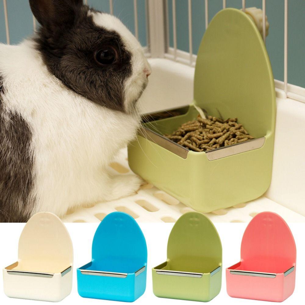Hanging Design Pet Cage Feeder Anti Spill Small Animals Food Dispenser Steady Pet Food Bowl Rabbit