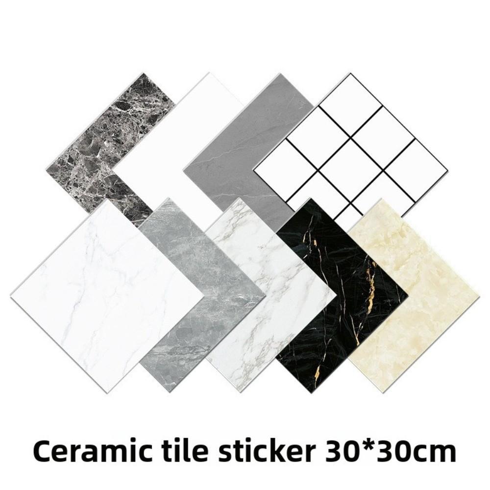 10pcs Self Adhesive 3D Foam Wall Sticker Imitation Marble Renovation Tile Sticker Kitchen Cabinet