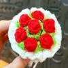 Ручная вязка Крючком Цветок Брелоки для Ключей Сумка Аксессуары Брелок для Ключей Брелоки для Ключей Автомобиля Подарок на День Святого Валентина Букет Брелок Женские