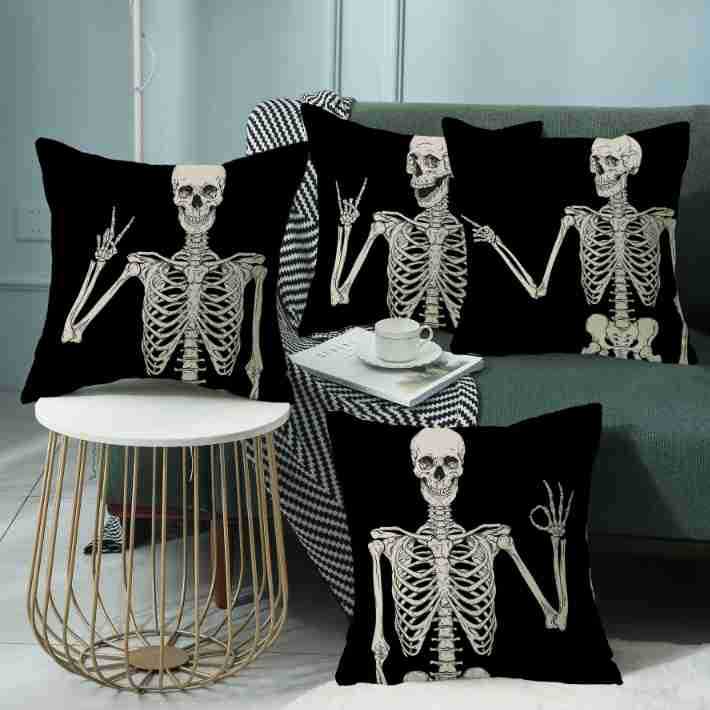 New Halloween Day of The Dead Pillowcase Skeleton Smiley Home Sofa Pillowcase