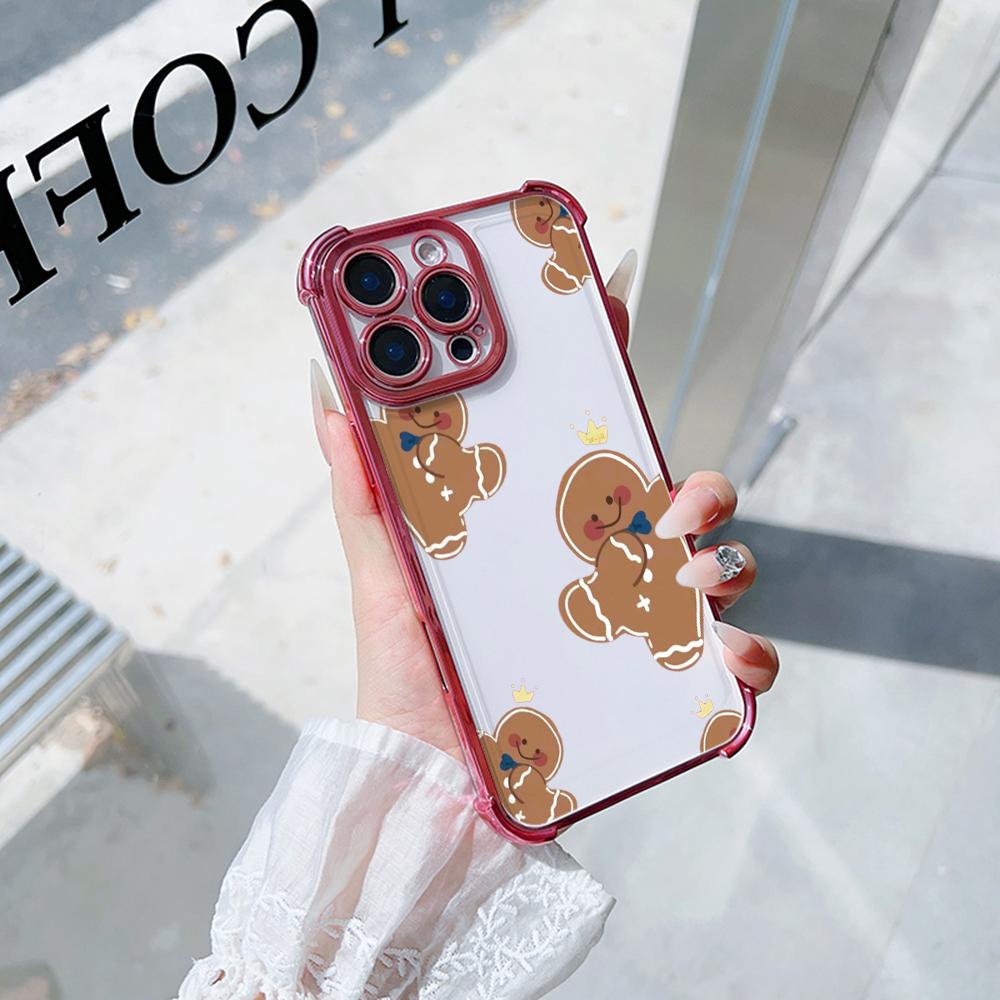 Чехлы для телефонов Ae104 Christmas tree Merry Christmas с гальваническим покрытием из ТПУ для A20s A54 A12 A14 S22 S23 S24 Ultra A55 A15 S21 FE с четырьмя углами защиты