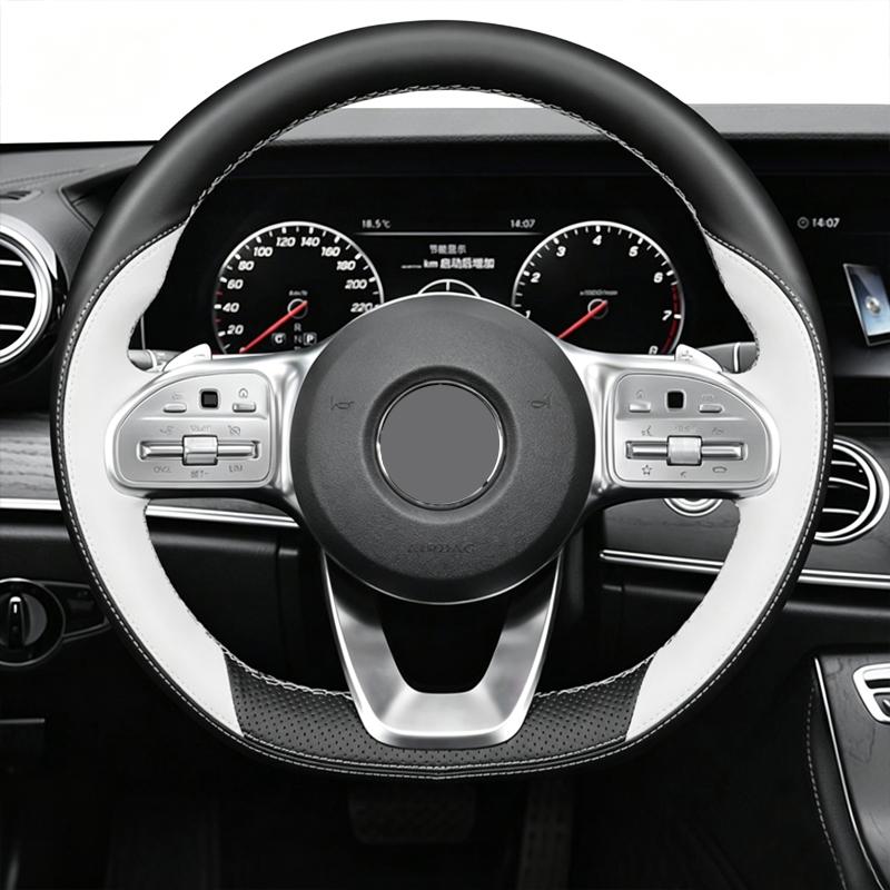 Чехол на руль автомобиля для Mercedes-Benz S-Class W222 GLC A-Class W177 C-Class W205 E-Class W213 Кожаный, сшитый вручную DIY