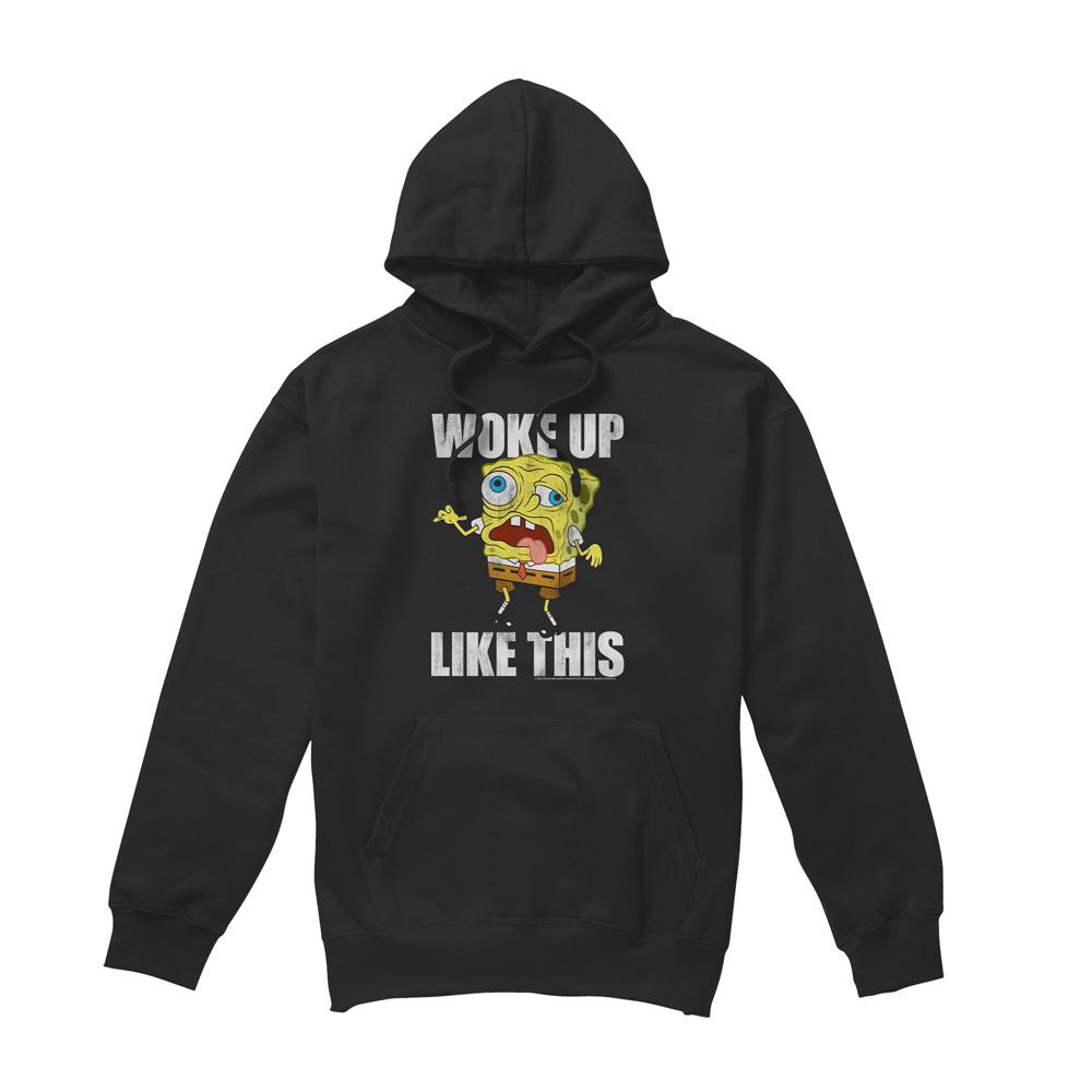 SpongeBob SquarePants Mens Woke Up Like This Meme Hoodie