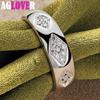 925 Sterling Silver AAA Three Zircon Ring Jewelry