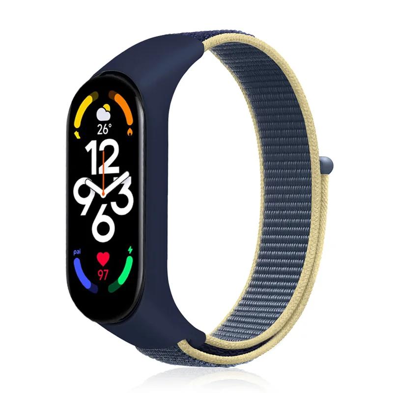 Нейлоновая петля для Xiaomi Mi Band 7-7 nfc smartwatch браслет Sport Miband7 Correa сменный браслет smart band 7 6 5 4 3 ремешок