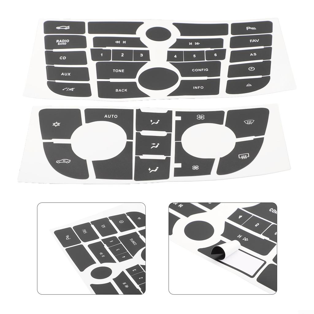 Черный ПВХ на приборной панели автомобиля, компакт-диск, радио, аудиокнопка, набор наклеек для OPEL ASTRA J