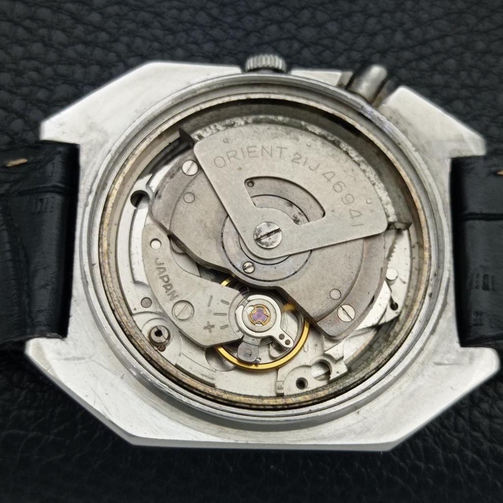 ЯПОНИЯ ВИНТАЖНЫЕ ORIENT CRYSTAL АВТОМАТИЧЕСКИЕ 46941 МУЖСКИЕ ЧАСЫ С БЕЛЫМ ЦИФЕРБЛАТОМ a704878-1