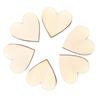 50 шт. 60 мм пустые ломтики деревянные сердца любви DIY тарелки свадебные поделки украшения