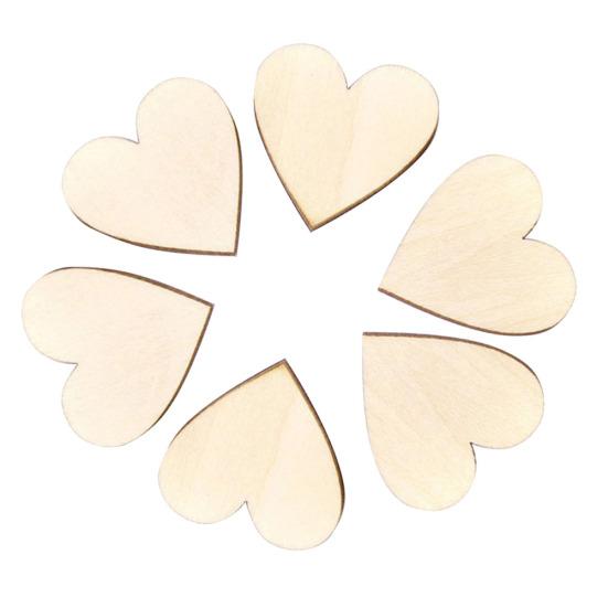 50 шт. 60 мм пустые ломтики деревянные сердца любви DIY тарелки свадебные поделки украшения